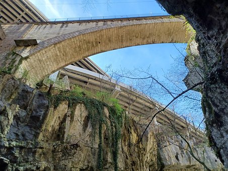 Brücke, Autobahn, Architektur, Biel