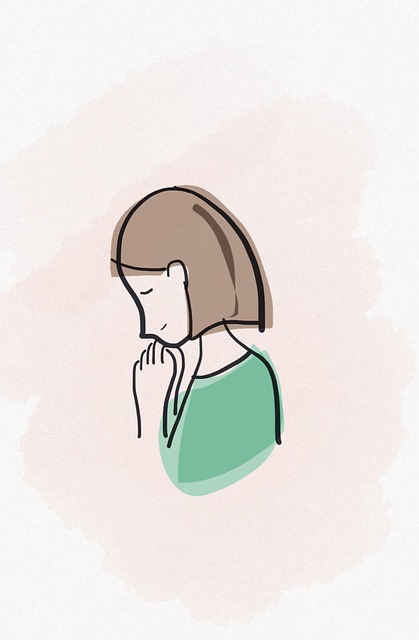 Free praying girl cartoon praying illustration