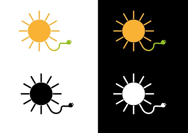Free solar energy solar power sustainable energy illustration
