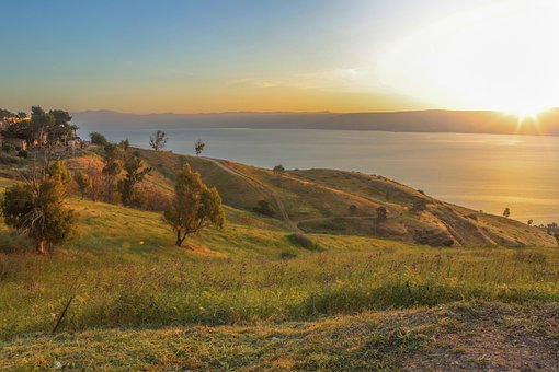 Israel, Mar De Galilea, Kinneret, Playa