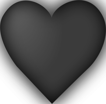 O Inima, Vector, Ilustrare, Inima Neagra