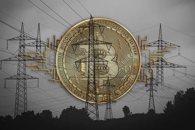 Free bitcoin power consumption electricity illustration