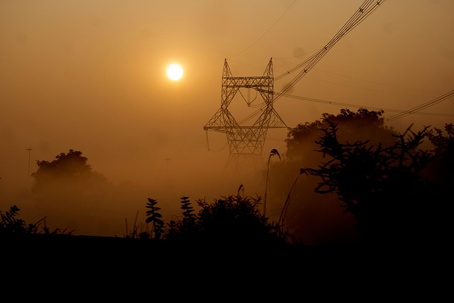 Free Transmission Tower Sunrise photo and picture