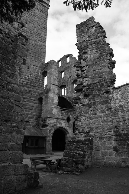 Free Black-And-White Castle photo and picture