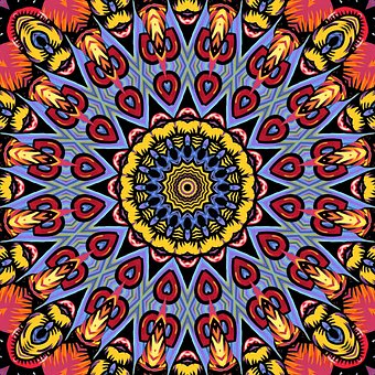 Kaleidoskop, Mandala, Bunt, Abstrakt