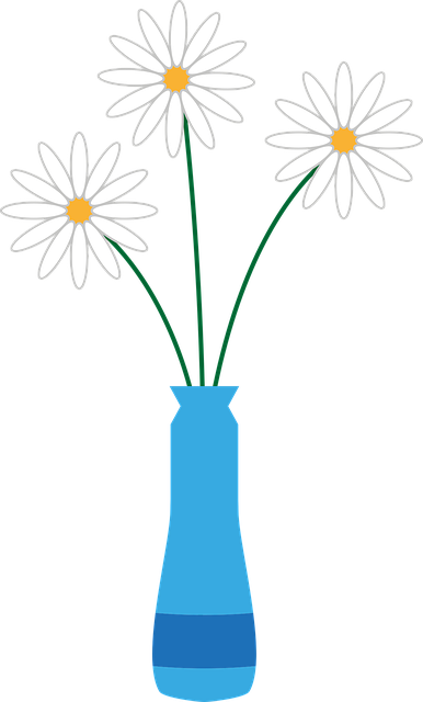 Free daisy flower vase vector