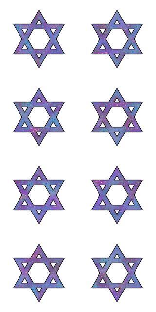 Free star of david magen david hexagram emblem illustration