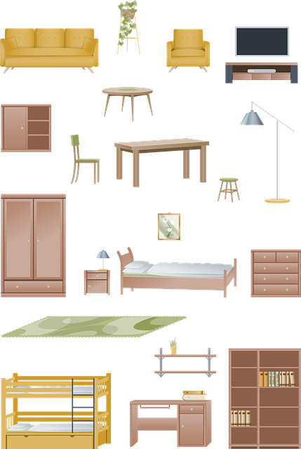 Free furniture furniture set wardrobe vector