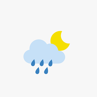 Clima, Previsão, Ícone, Sol, Lua