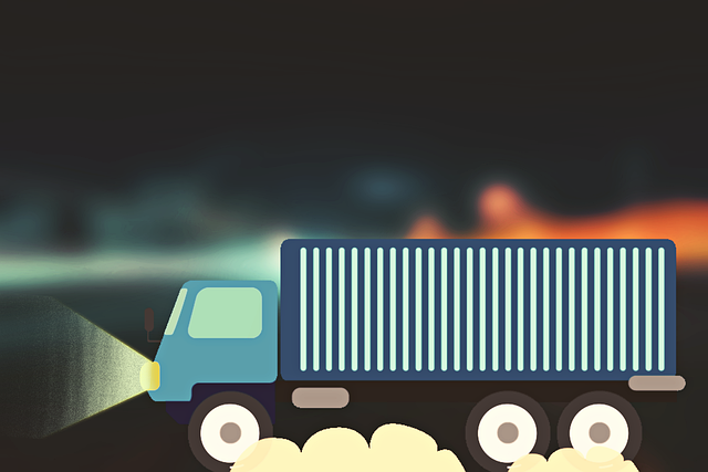 Free transport truck logistics illustration
