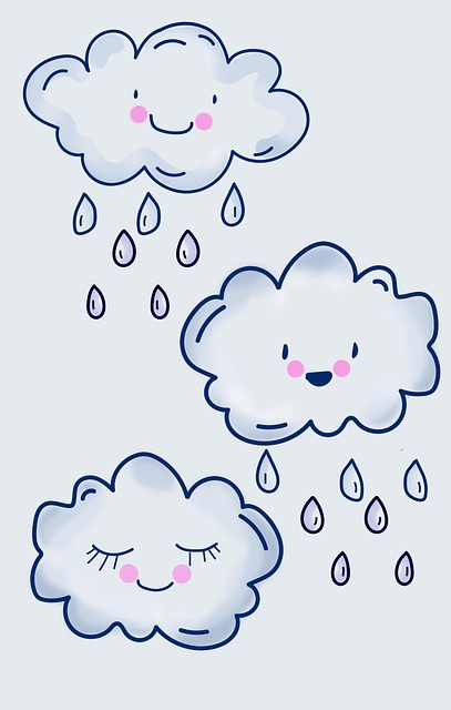Free clouds raining rainclouds illustration