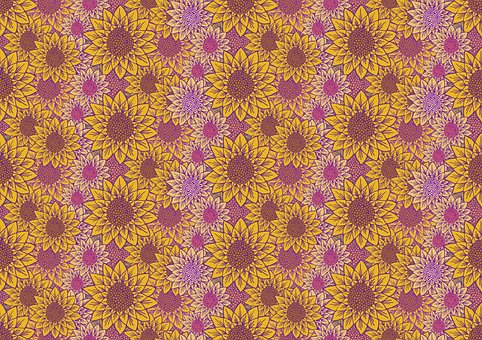 Free Yellow Flower Pattern illustration and picture