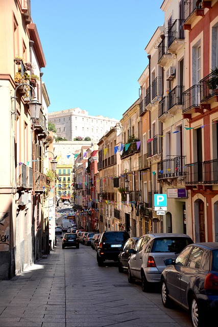 Cagliari, Sardinia, Vista, Drum, Vechi