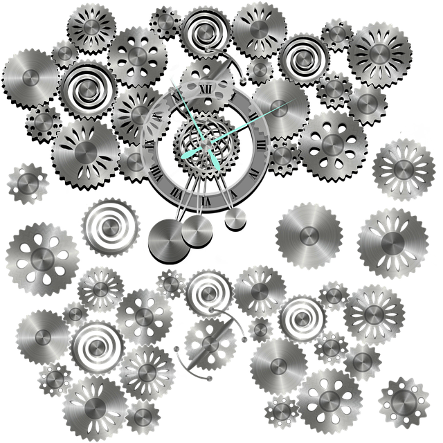 Free steampunk clockwork gears illustration