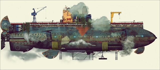 Luftskib, Steampunk, Fantasi, Dieselpunk