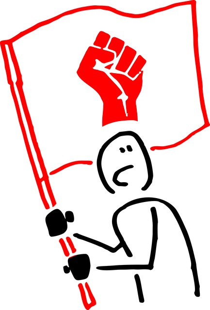 Free activist expression struggle illustration