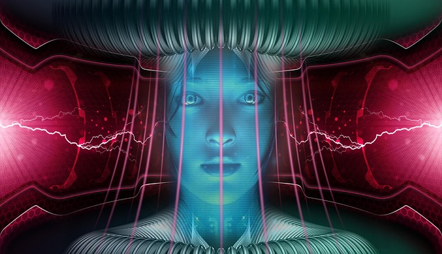 Free brain technology data illustration