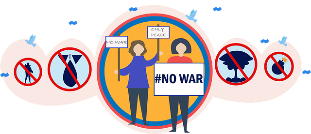 Free no war peace conflict illustration