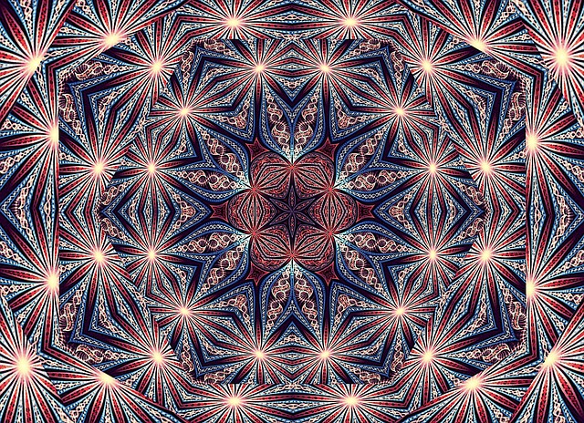 Free rosette mandala art illustration
