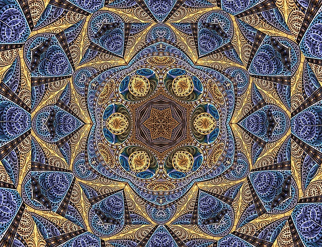 Free rosette mandala art illustration