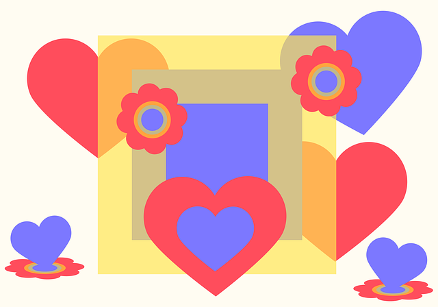 Free hearts framework art vector
