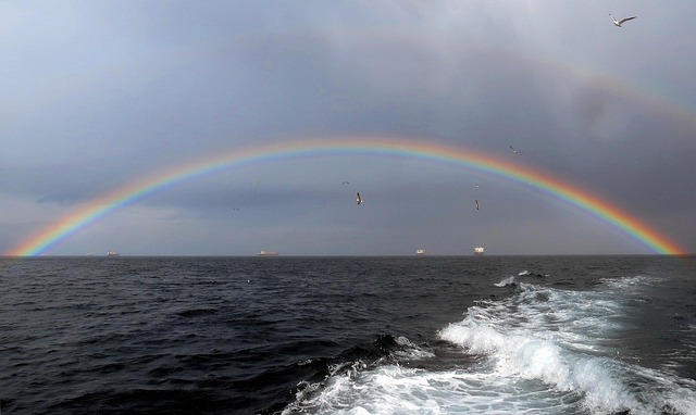 Regenbogen, Meer, Landschaft, Die Natur