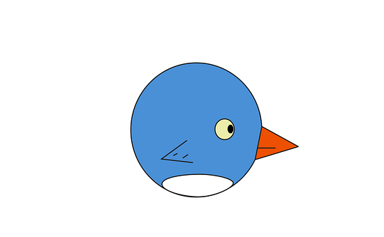 Vogel, Tier, Karikatur, Zeichnung, Ball