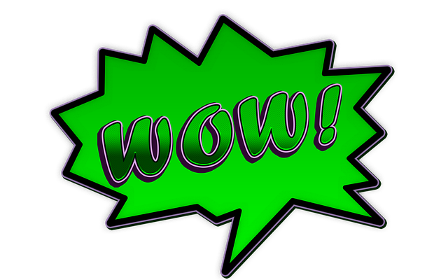 Free wow speech bubble comics illustration