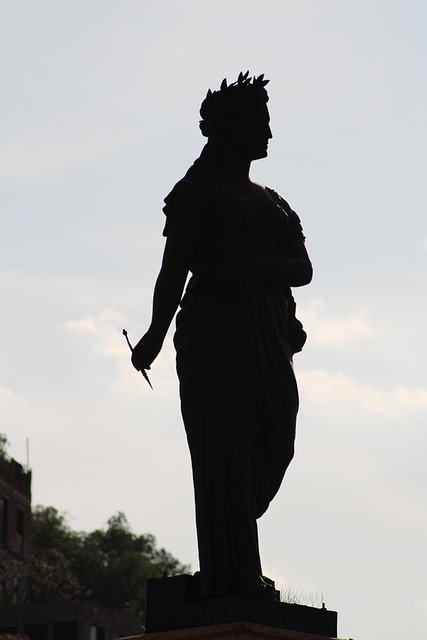 Mujer, Atardecer, Noche, Escultura