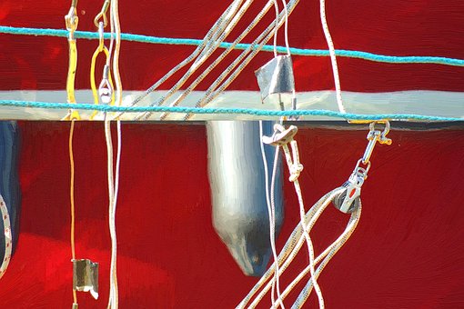 Segelschiff, Segelboot, Abstrakt