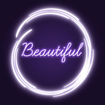 Frumoasa, Neon, Strălucitor