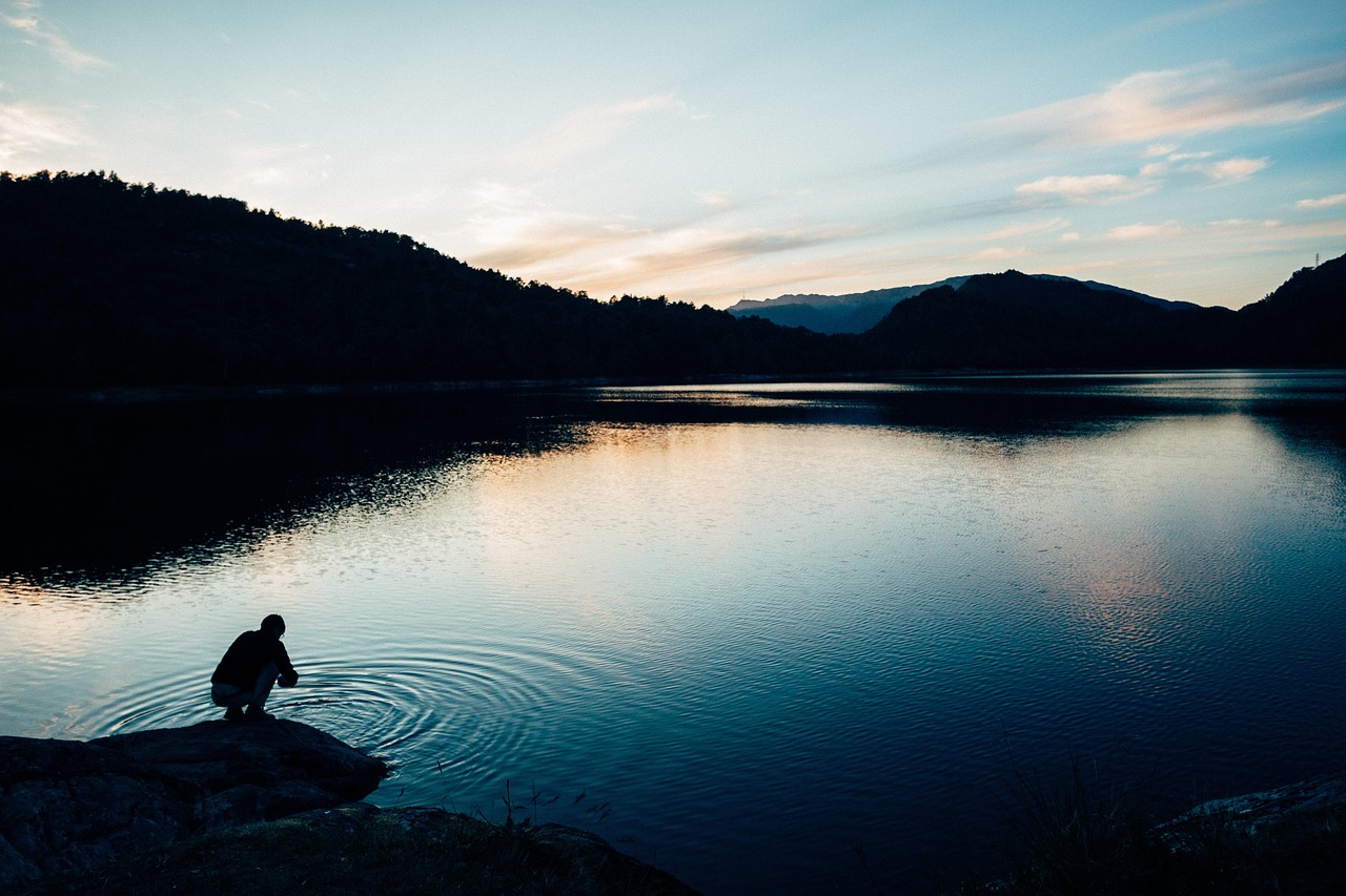Lake Sunset Man - Free photo on Pixabay