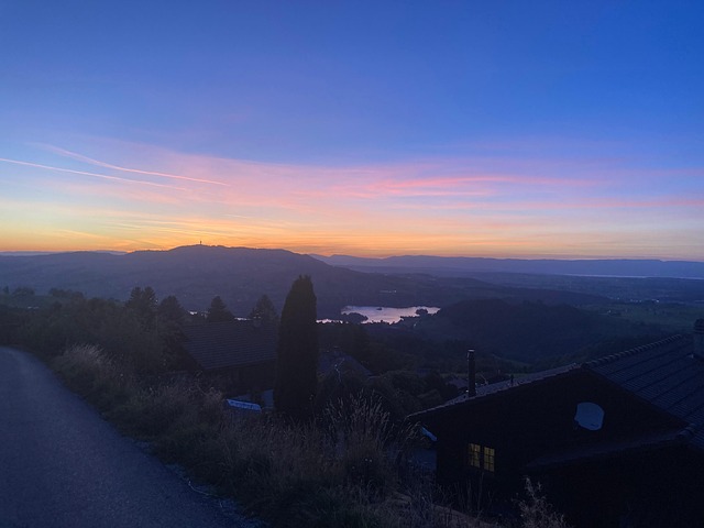 Suiza, Paisaje, Panorama, Atardecer