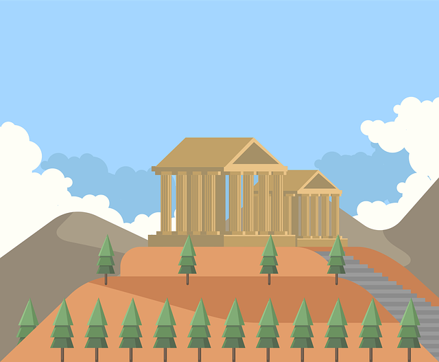 Free Greece Ruins vector and picture