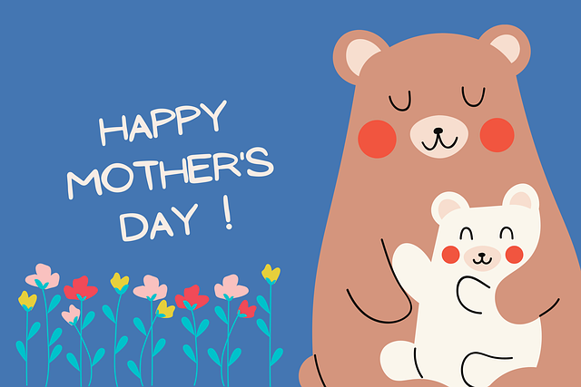 Free mum flowers happy mothers day illustration