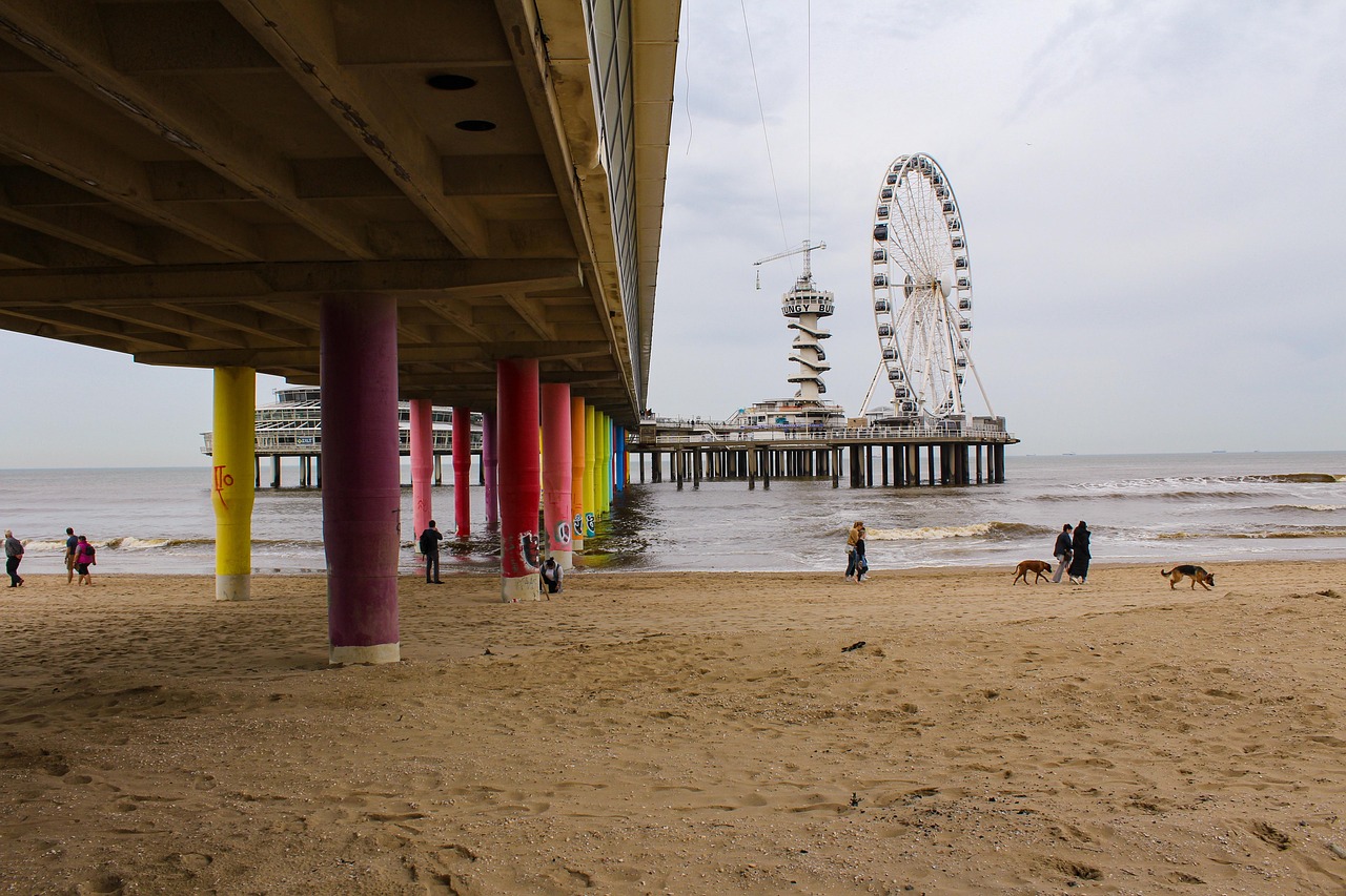 Spannende Zandvoort Strand Riesenrad Ebenbild