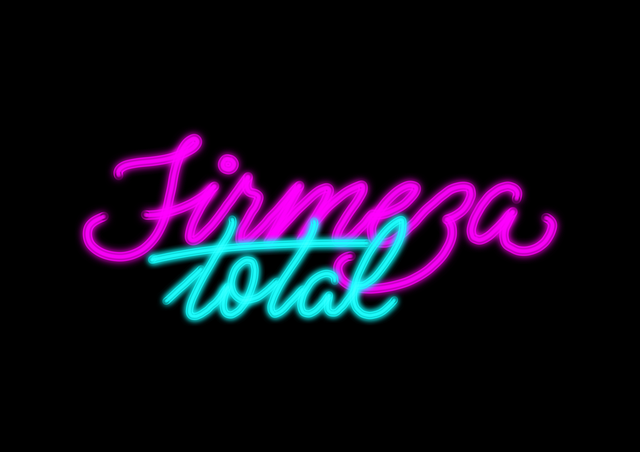 Free neon calligraphy writing illustration