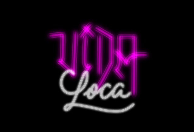 Free neon calligraphy writing illustration
