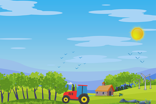 País, Tractor, Árboles, Naturaleza