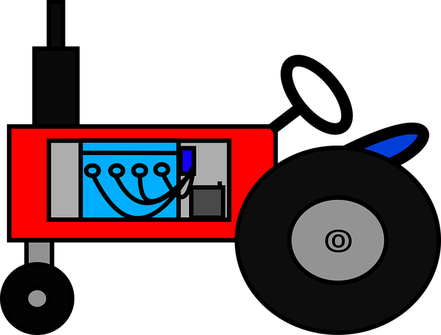 Free tractor farming equipment illustration