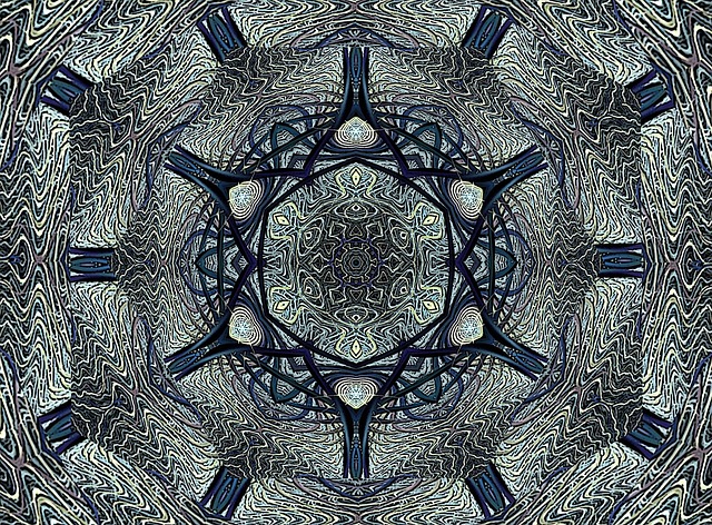 Kaleidoskop, Blumenmuster, Rosette