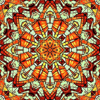 Kaleidoskop, Blumenmuster, Rosette