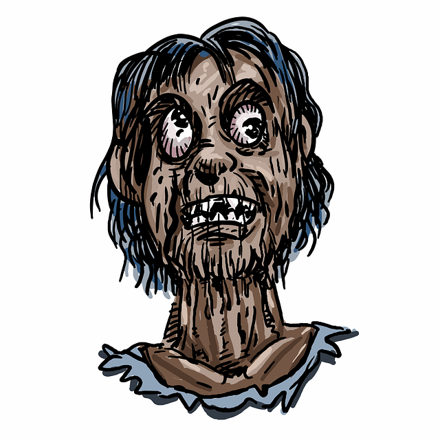 Free zombie halloween cartoon vector