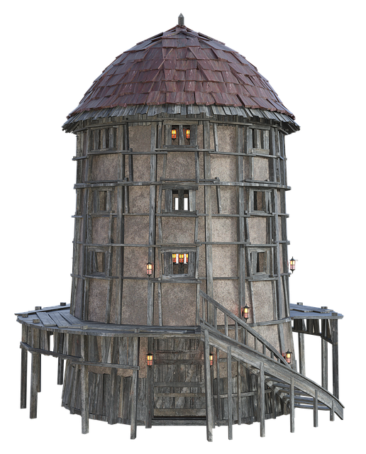 Free tower medieval tower architecture illustration