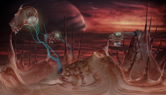 Free alienscape alien landscape illustration