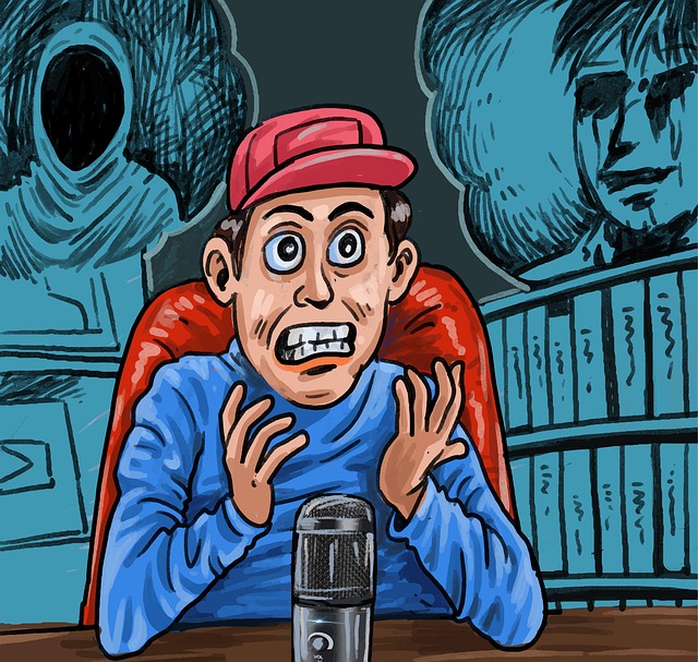 Free podcast cartoon broadcast illustration