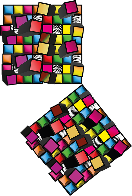Würfel, Kunst, Design, Ausgeschnitten
