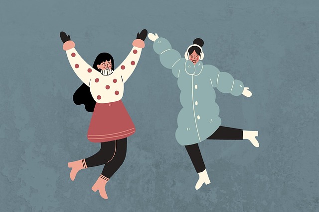 Free girls friendship cheerfulness illustration