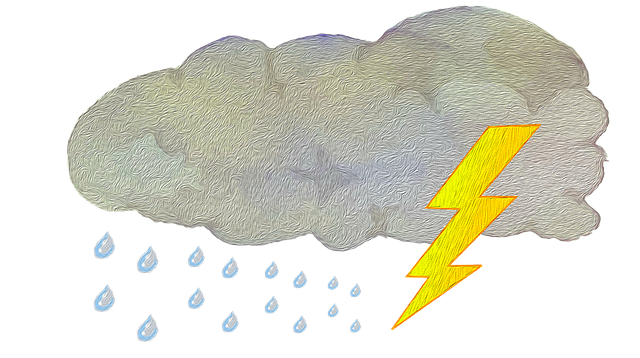 Free rain thunder nature illustration