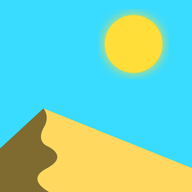 Deserto, Dia, Natureza, Desenhando, Sol